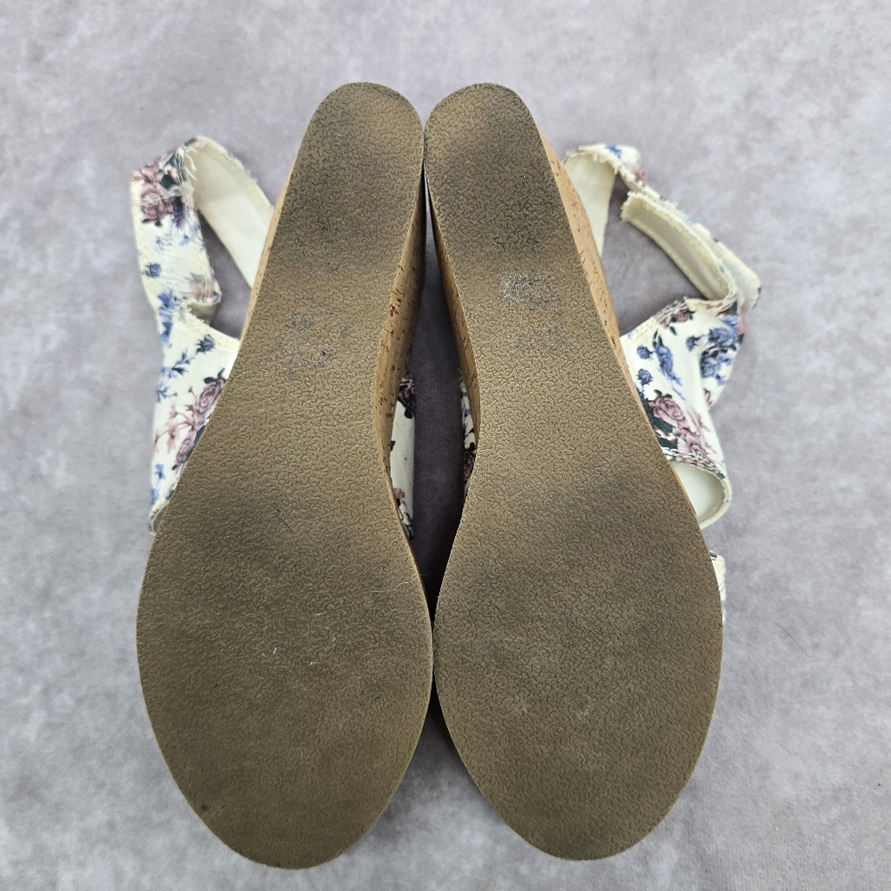Blowfish Malibu Palmo Botanical Cork Wedge Floral Print Wedges Heels - Picture 9 of 14